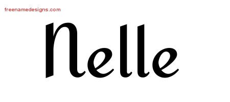 Calligraphic Stylish Name Tattoo Designs Nelle Download Free