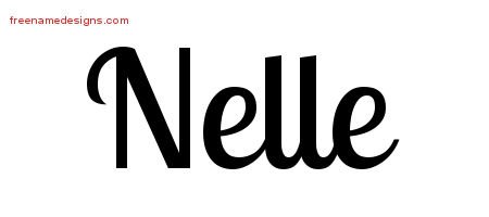 Handwritten Name Tattoo Designs Nelle Free Download