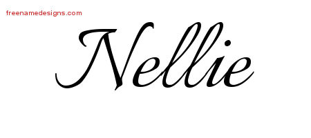 Calligraphic Name Tattoo Designs Nellie Download Free