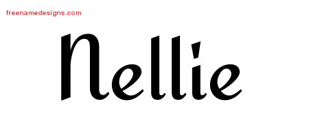 Calligraphic Stylish Name Tattoo Designs Nellie Download Free