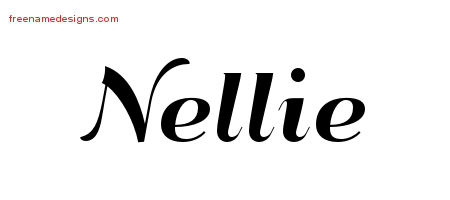 Art Deco Name Tattoo Designs Nellie Printable