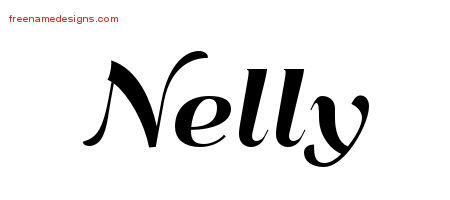 Art Deco Name Tattoo Designs Nelly Printable