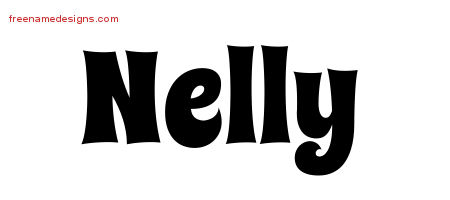 Groovy Name Tattoo Designs Nelly Free Lettering