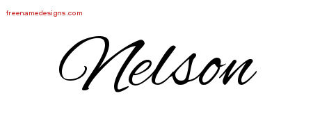 Cursive Name Tattoo Designs Nelson Free Graphic