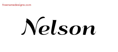 Art Deco Name Tattoo Designs Nelson Graphic Download
