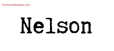 Typewriter Name Tattoo Designs Nelson Free Printout