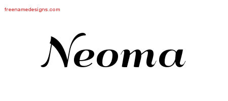 Art Deco Name Tattoo Designs Neoma Printable