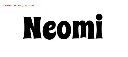 Groovy Name Tattoo Designs Neomi Free Lettering
