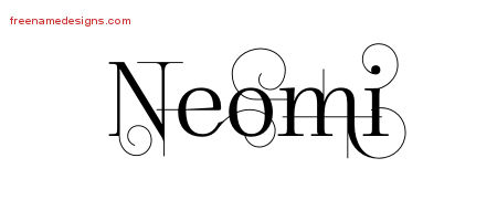 Decorated Name Tattoo Designs Neomi Free