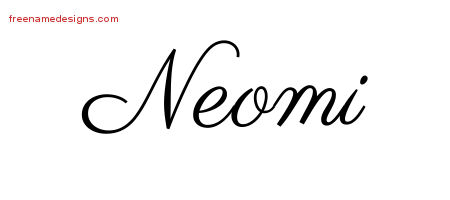 Classic Name Tattoo Designs Neomi Graphic Download