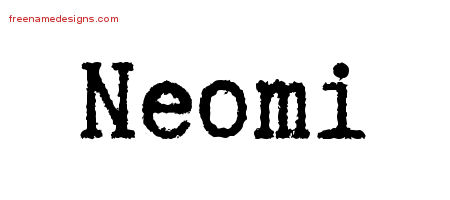 Typewriter Name Tattoo Designs Neomi Free Download