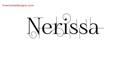 Decorated Name Tattoo Designs Nerissa Free