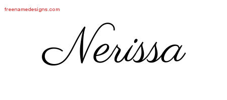 Classic Name Tattoo Designs Nerissa Graphic Download