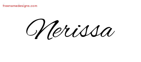 Cursive Name Tattoo Designs Nerissa Download Free