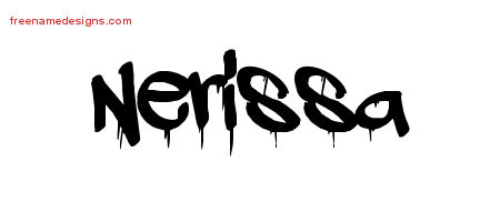 Graffiti Name Tattoo Designs Nerissa Free Lettering