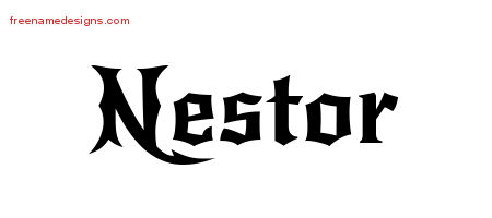 Gothic Name Tattoo Designs Nestor Download Free