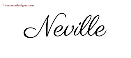 Classic Name Tattoo Designs Neville Printable