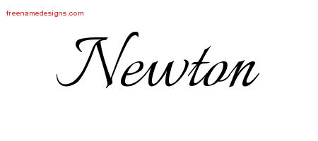 Calligraphic Name Tattoo Designs Newton Free Graphic