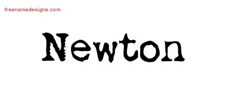 Vintage Writer Name Tattoo Designs Newton Free