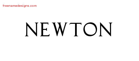 Regal Victorian Name Tattoo Designs Newton Printable