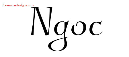 Elegant Name Tattoo Designs Ngoc Free Graphic