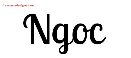 Handwritten Name Tattoo Designs Ngoc Free Download
