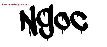 Graffiti Name Tattoo Designs Ngoc Free Lettering