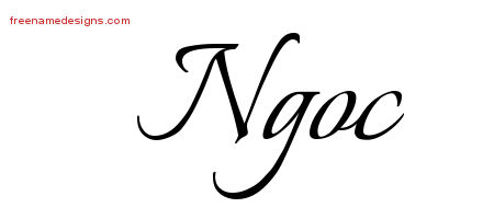 Calligraphic Name Tattoo Designs Ngoc Download Free