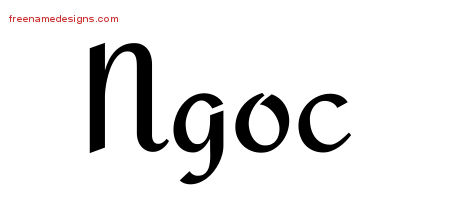 Calligraphic Stylish Name Tattoo Designs Ngoc Download Free