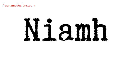 Typewriter Name Tattoo Designs Niamh Free Download