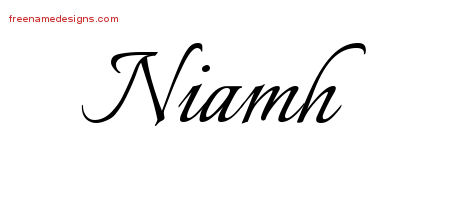 Calligraphic Name Tattoo Designs Niamh Download Free