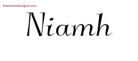 Elegant Name Tattoo Designs Niamh Free Graphic