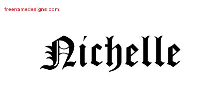 Blackletter Name Tattoo Designs Nichelle Graphic Download