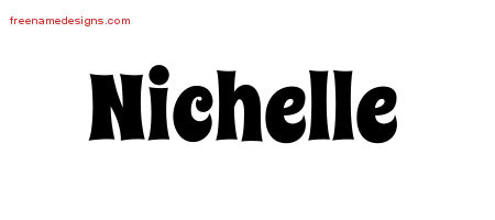 Groovy Name Tattoo Designs Nichelle Free Lettering