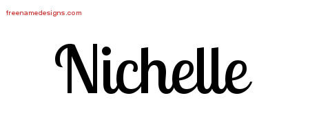 Handwritten Name Tattoo Designs Nichelle Free Download