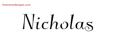 Elegant Name Tattoo Designs Nicholas Download Free