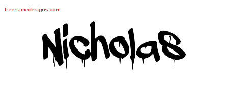 Graffiti Name Tattoo Designs Nicholas Free