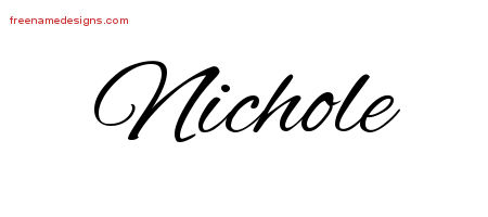 Cursive Name Tattoo Designs Nichole Download Free