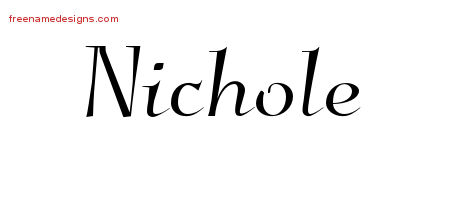 Elegant Name Tattoo Designs Nichole Free Graphic