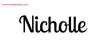 Handwritten Name Tattoo Designs Nicholle Free Download