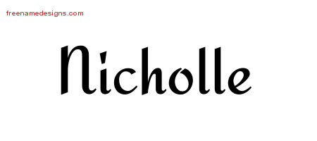 Calligraphic Stylish Name Tattoo Designs Nicholle Download Free