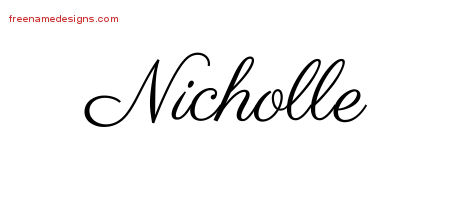 Classic Name Tattoo Designs Nicholle Graphic Download