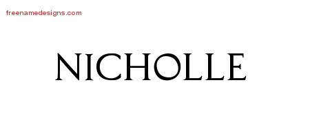 Regal Victorian Name Tattoo Designs Nicholle Graphic Download