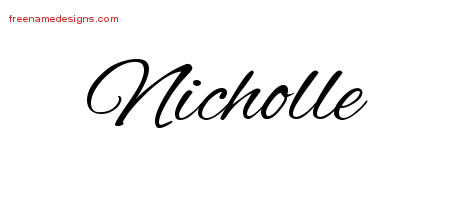 Cursive Name Tattoo Designs Nicholle Download Free