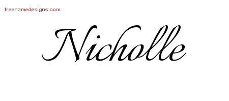 Calligraphic Name Tattoo Designs Nicholle Download Free