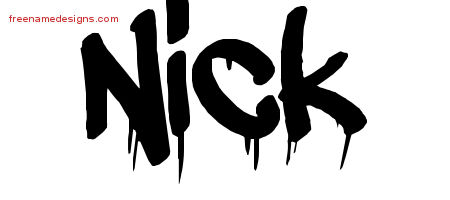 Graffiti Name Tattoo Designs Nick Free