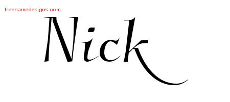 Elegant Name Tattoo Designs Nick Download Free