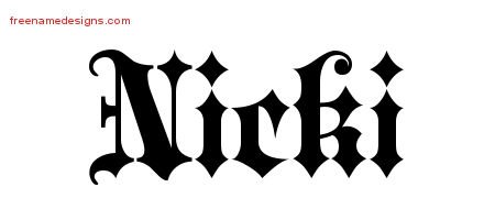 Old English Name Tattoo Designs Nicki Free