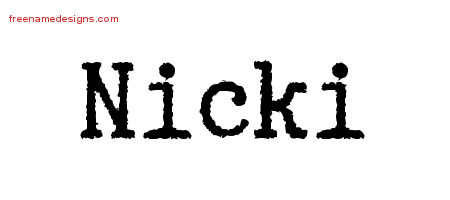 Typewriter Name Tattoo Designs Nicki Free Download