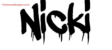 Graffiti Name Tattoo Designs Nicki Free Lettering